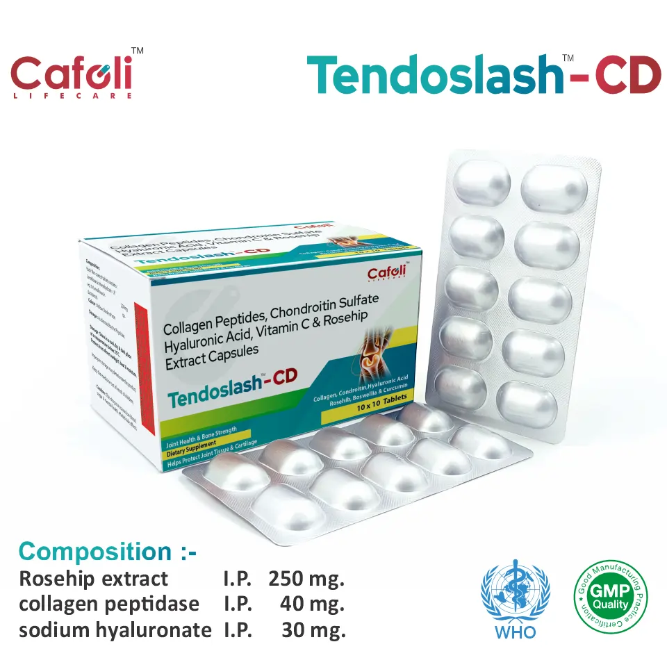 Rosehip + Collagen + Hyaluronate + Chondroitin | Joint Support Tablet | Best Price for PCD Pharma Franchise